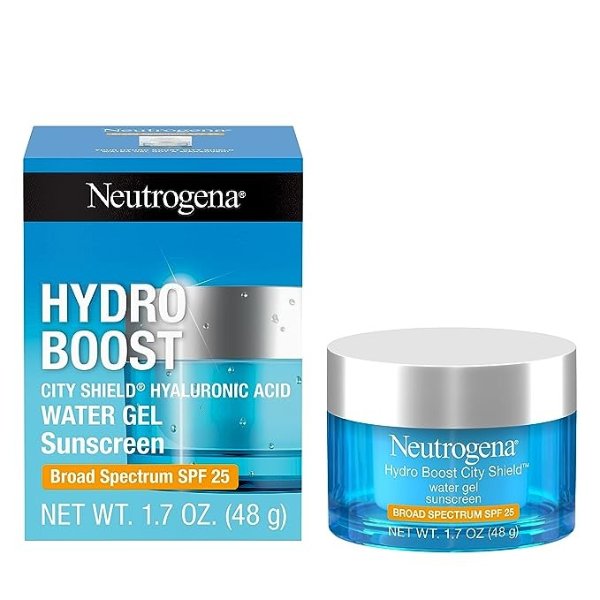 Hydro Boost Face Moisturizer with SPF 25, Hydrating Facial Sunscreen, Oil-Free and Non-Comedogenic Water Gel Face Lotion 1.7 oz