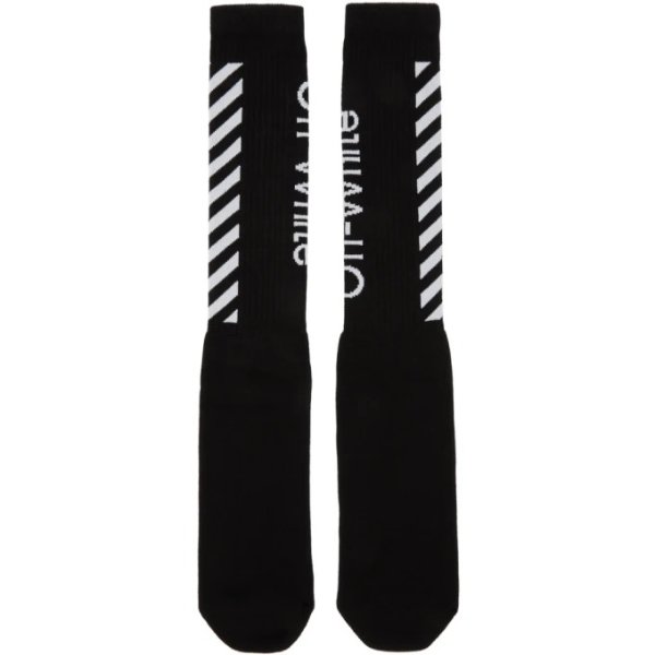 Black & White Diag Socks