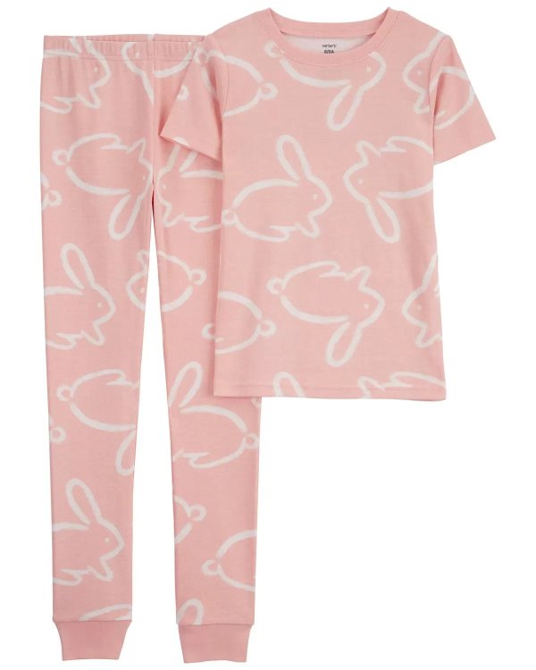 Kid 2-Piece Bunny 100% Snug Fit Cotton Pajamas