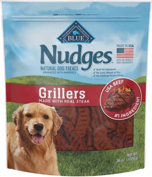 Nudges Grillers Natural Steak Dog Treats, 36-oz bag