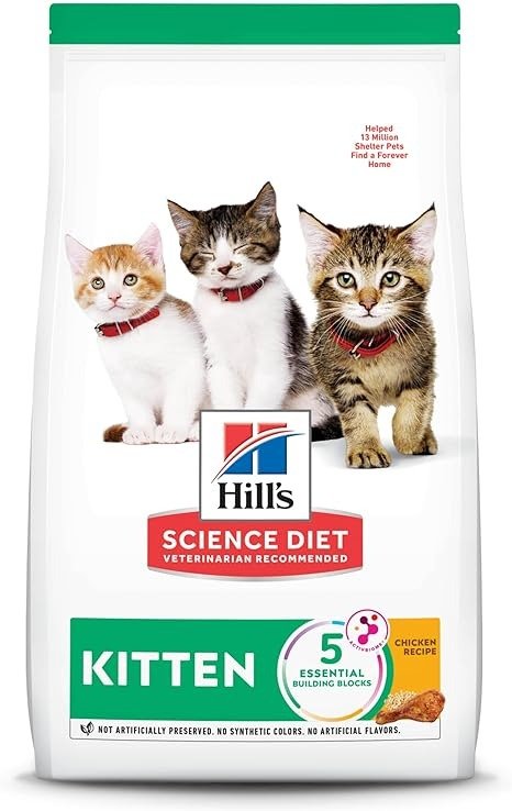 Kitten Dry Food, Brain & Eye Development, Roasted Chicken & Rice Medley, 3.5 lb. Bag