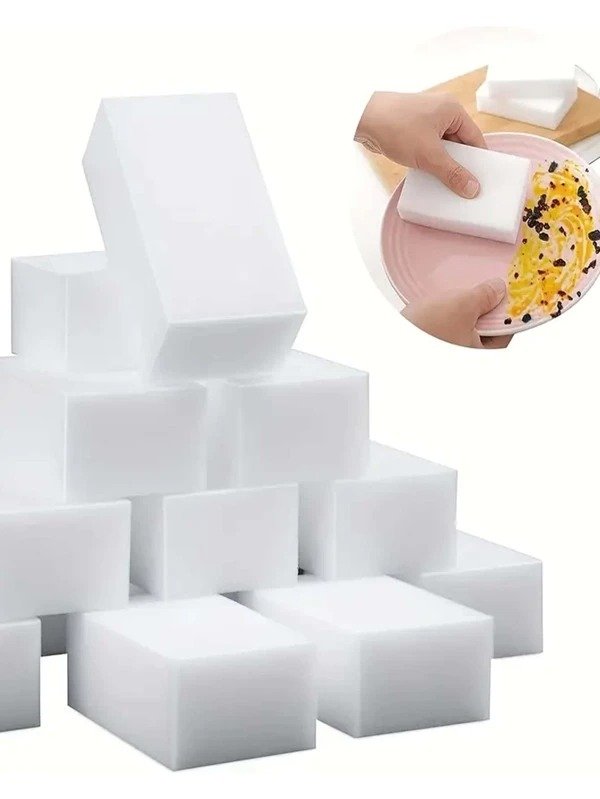 10pcs Multi-functional Magic Cleaning Sponge Eraser, Household Cleaning Tool For Stain Removal With Foam Pads