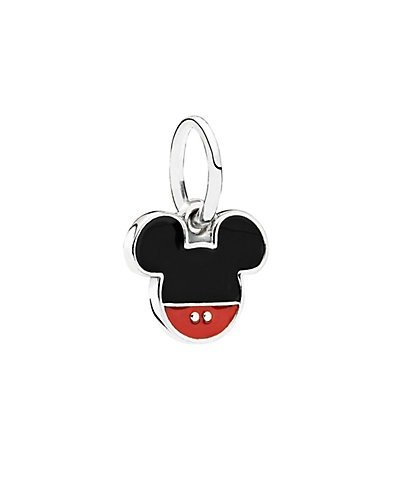 Disney Jewelry Collection Silver Mickey Icon Dangle Charm