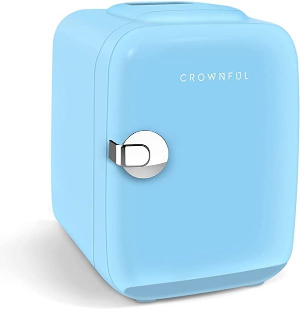 CROWNFUL 4升迷你小冰箱 蓝色