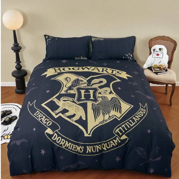HARRY POTTER X SHEIN Animal And Letter Printed Duvet Cover Set
