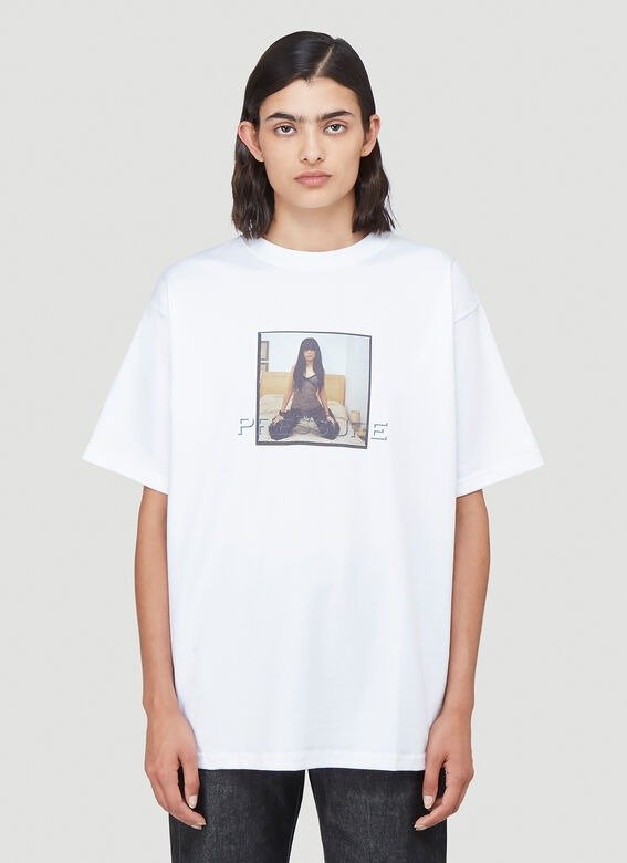 Photographic Print T-Shirt in White