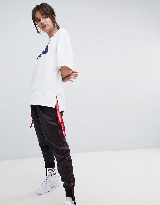 D-Antidote x Fila T-Shirt With Taping at asos.com