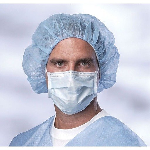 Shop Staples for Medline Standard Procedure Face Masks with Earloops, Blue, 300/Pack