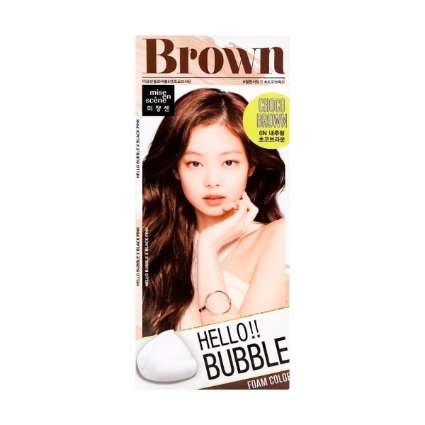韩国MISE EN SCENE爱茉莉 HELLO BUBBLE泡沫染发剂 巧克力棕色 单组入 - 亚米网