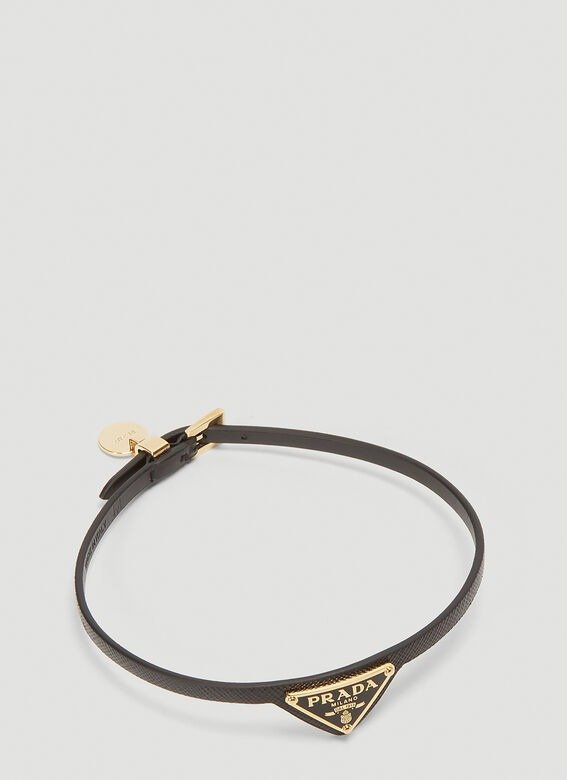 Saffiano Leather Bracelet in Black