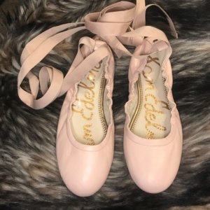 Sam Edelman Fallon Lace-Up Leather Ballet Flats