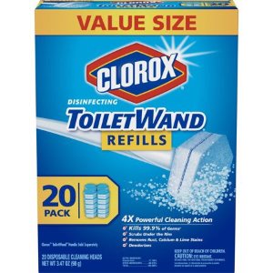 Clorox ToiletWand Disinfecting Refills, Disposable Wand Heads - 20 ct