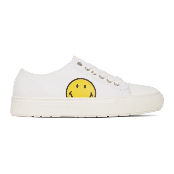 White Smiley Edition Low-Top Sneakers