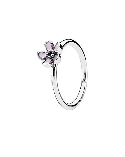 Daisy Signet Silver Enamel Ring