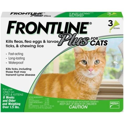 Plus Flea and Tick Treatment for Cats over 1.5 lbs., 3 Treatments | Petco