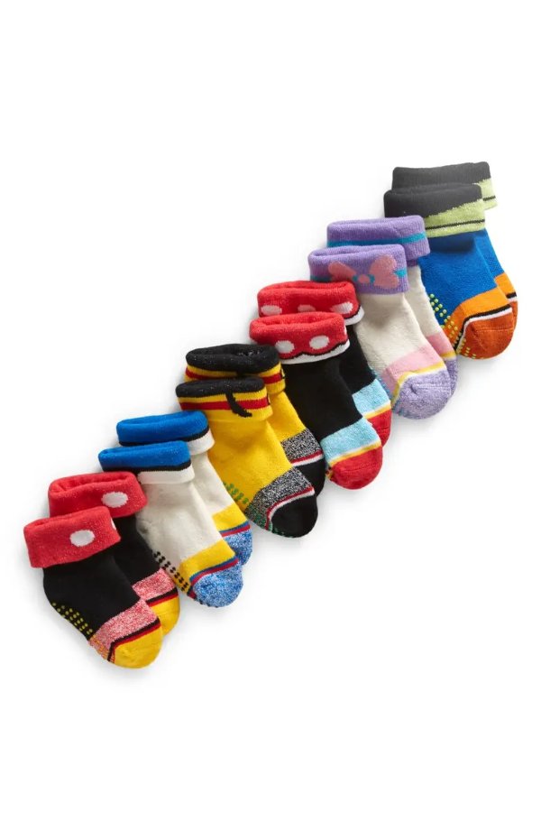 Assorted 6-Pack Disney® Mickey & Friends Gripper Socks