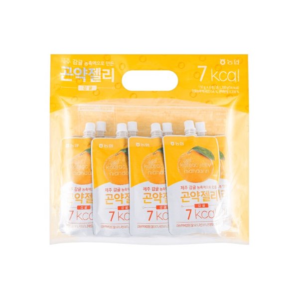 韩国NONGHYUP 蒟蒻果冻 橘子味 7kcal 150g 8袋入【7卡果冻