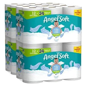 Angel Soft Toilet Paper, Linen Scent, Double Rolls, Bath Tissue