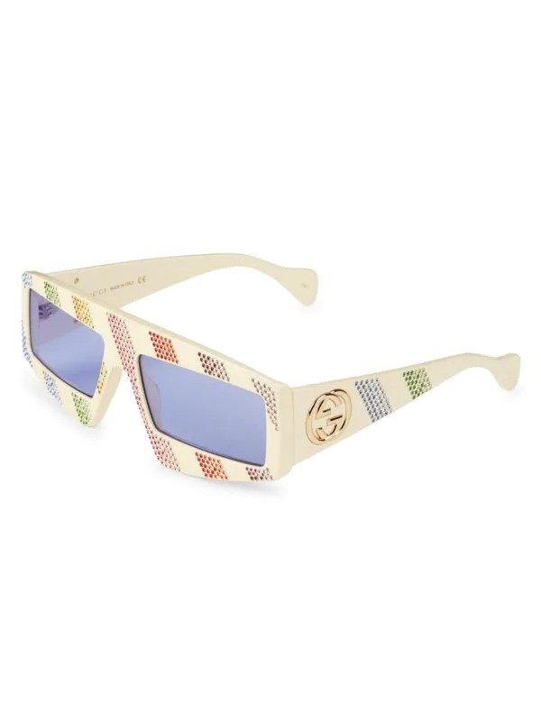 61MM Rectangle Sunglasses