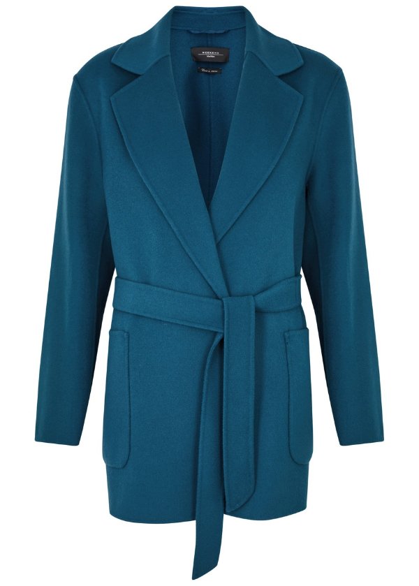 New Season Ellisse belted wool-blend coat