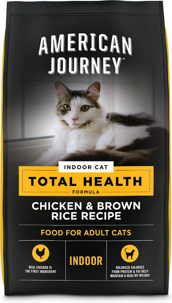 Indoor Cat Total Health Formula Chicken & Brown Rice Recipe Dry Cat Food, 15lb bag - Chewy.com