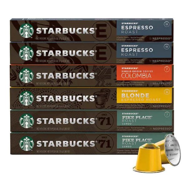 Starbucks by Nespresso 味咖啡胶囊 60颗，多口味可选