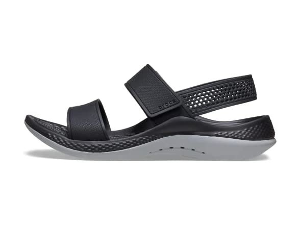 LiteRide 360 Sandals for Women, Black/Light Grey, 4