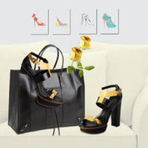 Valentino, Saint Laurent, Gucci & More Designer Handbags & Shoes in Black on Sale @ Belle and Clive