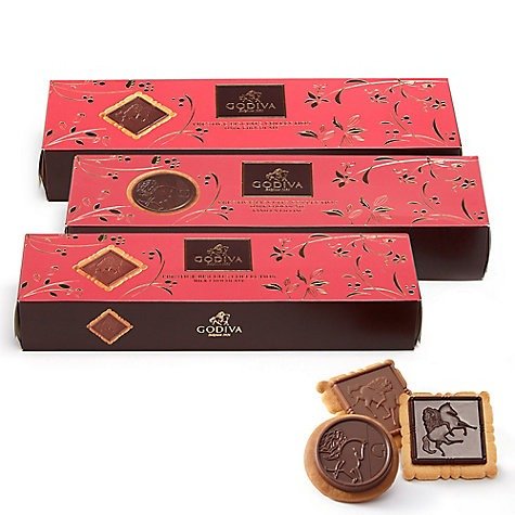 Assorted Chocolate Biscuits, Set of 3, 12 pc. each