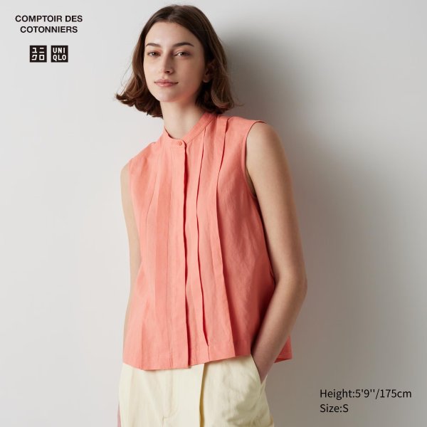 Linen-Blend Sleeveless Blouse | UNIQLO US