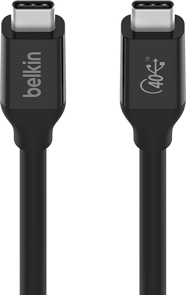 USB 4 Cable, 2.6ft (0.8m) USB IF Certified with Power Delivery up to 100W, 40 Gbps Data Transfer Speed and Backwards Compatible with Thunderbolt 3, USB 3.2, and More