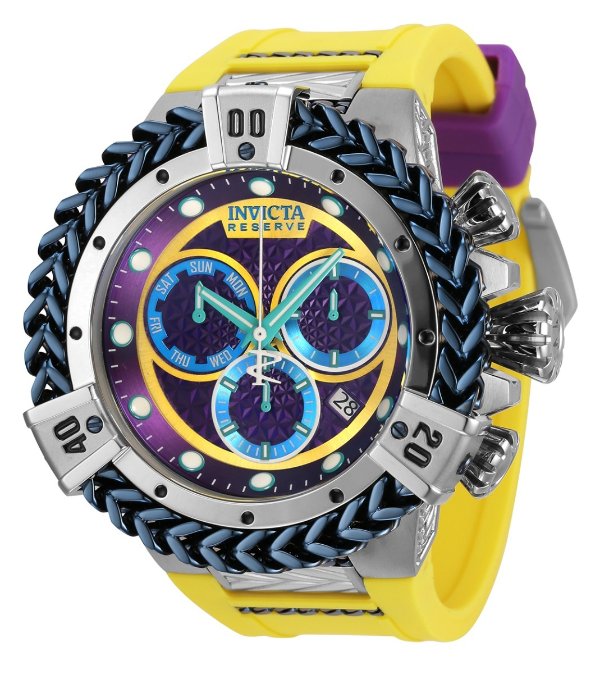 Reserve Herc Men's Watch - 53mm, Yellow, Purple, Dark Blue (34483)