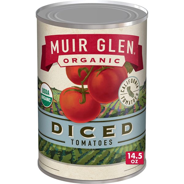 Muir Glen, Organic Diced Tomatoes, 14.5 oz (Pack of 12)