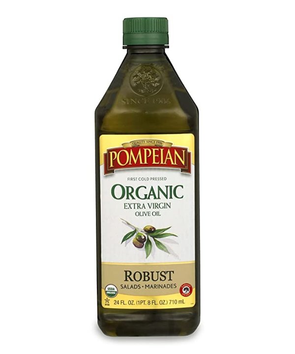 USDA Organic Robust Extra Virgin Olive Oil, First Cold Pressed, Full-Bodied Flavor, Perfect for Salad Dressings & Marinades, 24 FL. OZ.