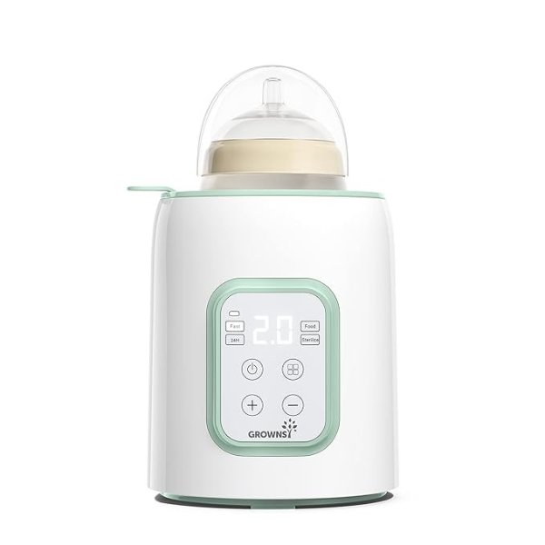 Baby Bottle Warmer, 8-in-1 Fast Baby Milk Warmer with Timer for Breastmilk or Formula, Accurate Temperature Control, 24H Keep, Food Heater&Defrost BPA-Free Bottle Warmer for All Bottles- Green