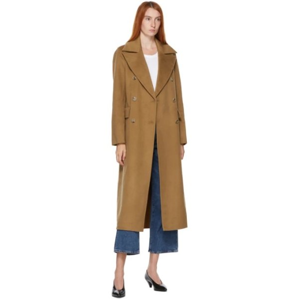 Brown Lana Wool Coat