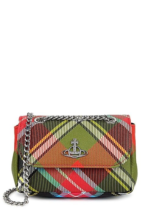 Derby small printed vegan leather cross-body bag