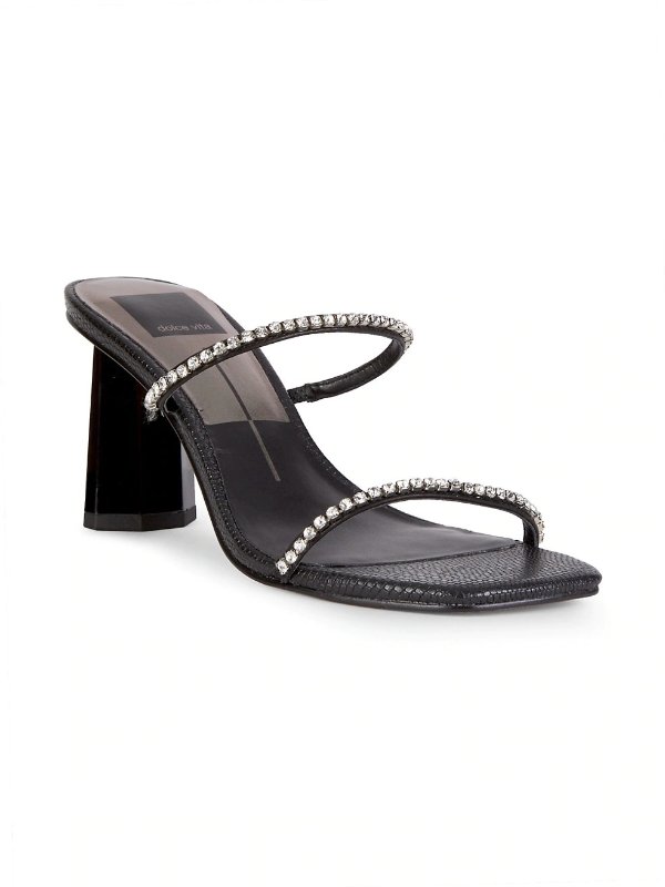 Naylin Embossed Leather Sandals