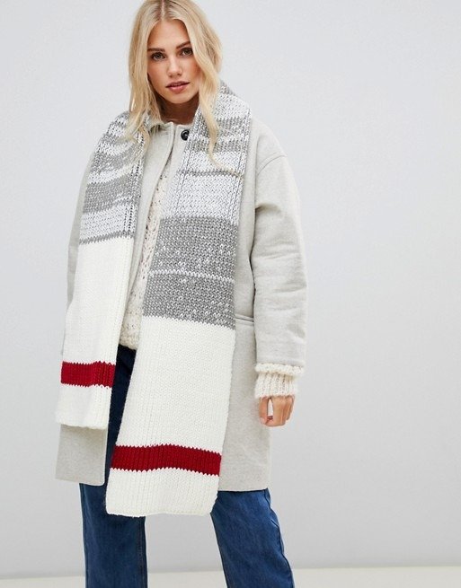 French Connection color block scarf at asos.com
