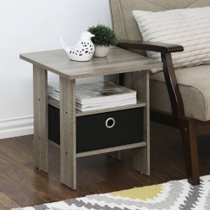 Furinno 2-11157GYW Petite Night Stand 2 End Tables