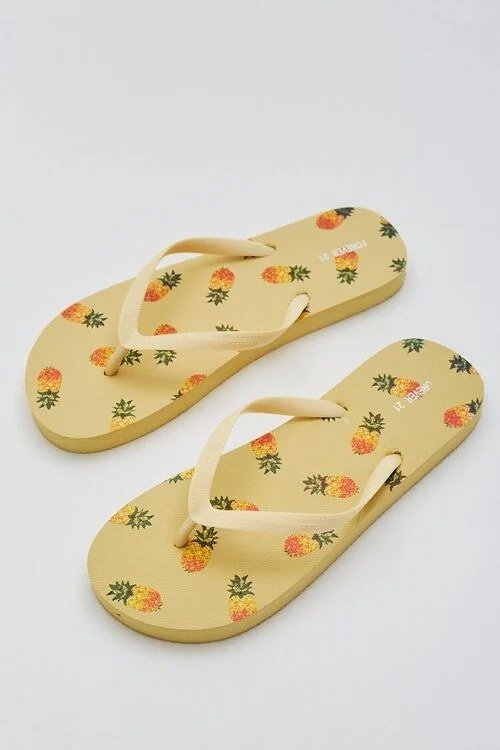 Textured Toe-Thong Flip Flops