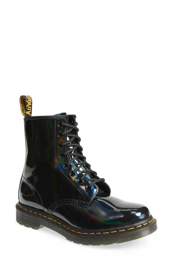 Black Rainbow Patent Leather Boot