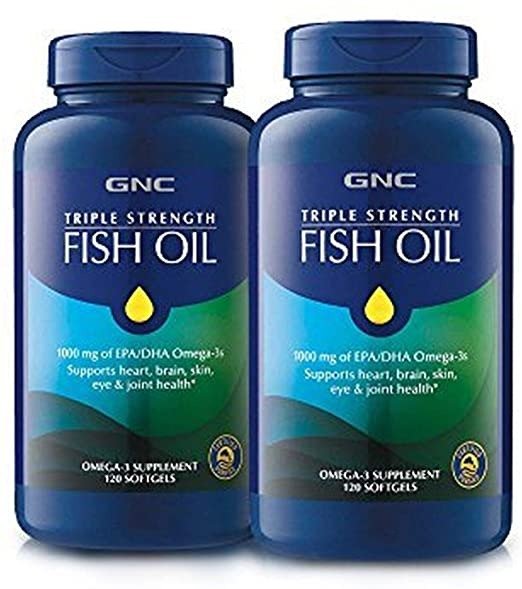Triple Strength Fish Oil, 2 Pack, for Join, Skin, Eye, and Heart Health