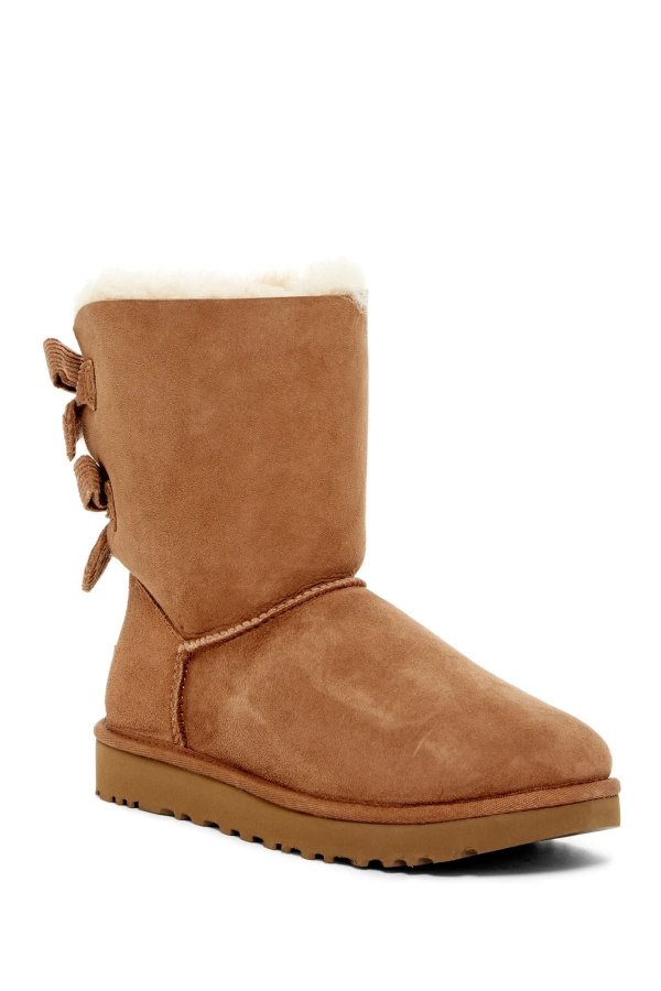 Bailey Twinface Genuine Shearling & Bow Corduroy Boot