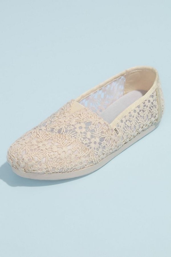 TOMS Illusion Floral Crochet Classic Slip-On Shoes