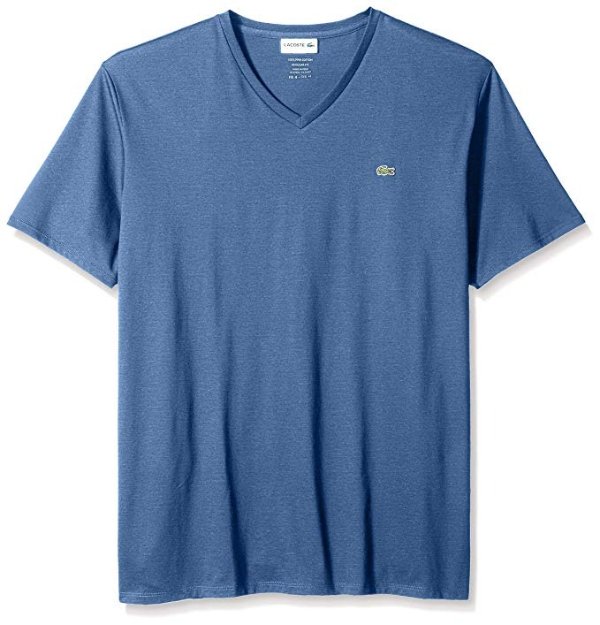 Mens Short Sleeve V-Neck Pima Cotton Jersey T-Shirt