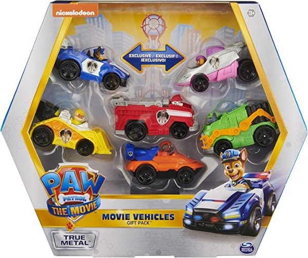 True Metal Movie Gift Pack of 6 Collectible Die-Cast Toy Cars, 1:55 Scale, Kids Toys for Ages 3 and up