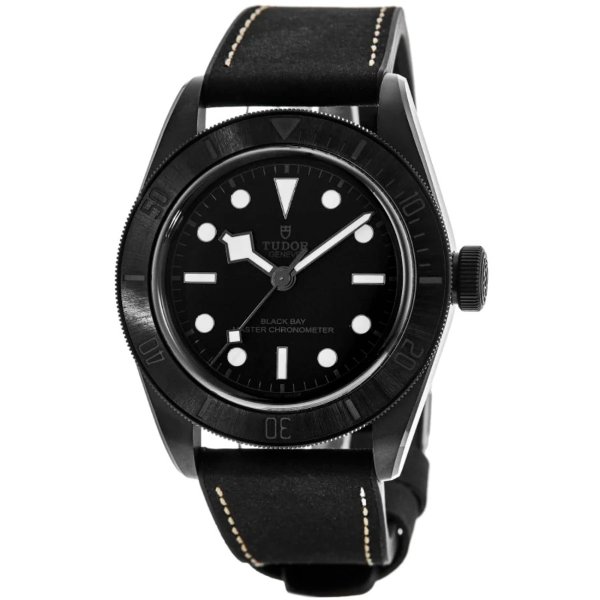 Black Bay Black Dial Leather Strap Men's Watch M79210CNU-0001