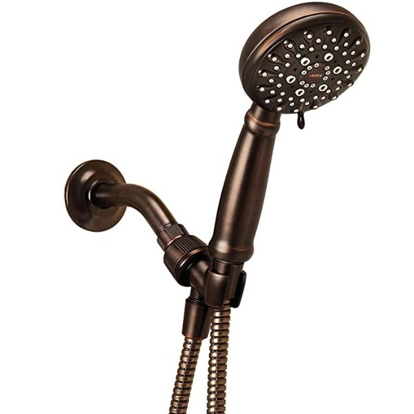 23046BRB Banbury 5-Spray Hand Shower with Hose and Bracket, 4-Inch Diameter, Mediterranean Bronze