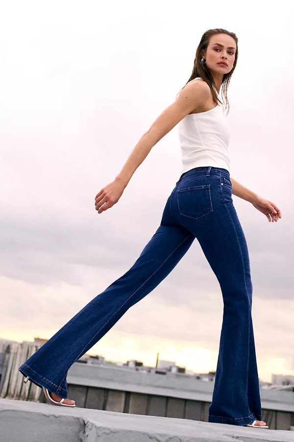 Genevieve High-Rise Flare Jeans